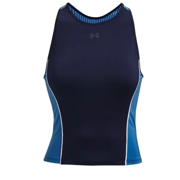 Under Armour Women’s Blue HeatGear Workout Tank Brand New - Picture 3 of 10